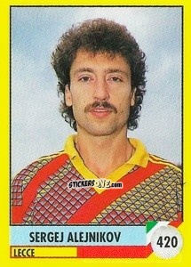 Sticker Sergei Aleinikov - Il Grande Calcio 1992
 n. 420 - Vallardi