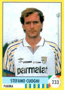 Sticker Stefano Cuoghi - Il Grande Calcio 1992
 n. 233 - Vallardi