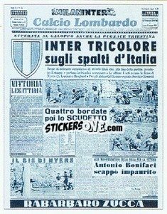 Sticker Front Page Calcio Lombardo 1954 - 1953-54 - La Storia dell'Inter
 n. 67 - Masters Edizioni