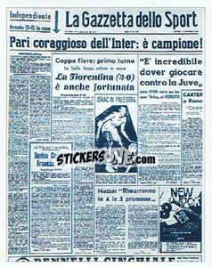 Figurina La Gazzetta dello Sport - 1965-66