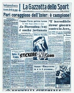 Sticker La Gazzetta dello Sport - 1965-66 - La Storia dell'Inter
 n. 137 - Masters Edizioni