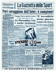 Sticker La Gazzetta dello Sport - 1965-66