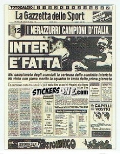 Sticker La Gazzetta dello Sport - 1979-80 - La Storia dell'Inter
 - Masters Edizioni