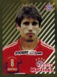 Sticker Javi Martinez - FC Bayern München 2012-2013 - Panini