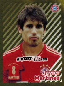 Sticker Javi Martinez - FC Bayern München 2012-2013 n. 77 - Panini