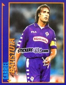 Sticker Gabriel Batistuta - Calcio D'Inizio Kick Off 1998-1999
 - Merlin