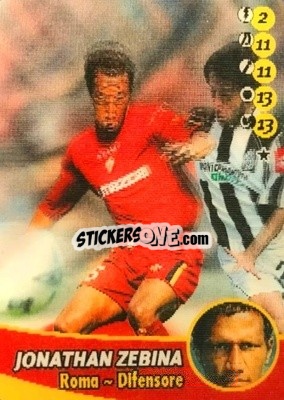 Sticker Jonathan Zebina - Calcio Animotion 2003-2004
 - PROMINTER