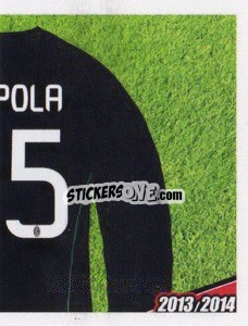 Sticker Coppola Maglia 35 - A.C. Milan 2013-2014
 n. 106 - Erredi Galata Edizioni
