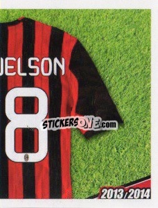 Sticker Emanuelson Maglia 28 - A.C. Milan 2013-2014
 n. 246 - Erredi Galata Edizioni