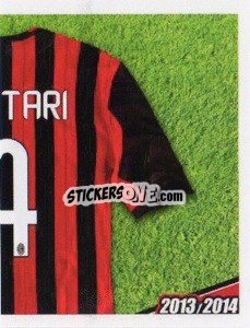 Sticker Muntari maglia 4 - A.C. Milan 2013-2014
 n. 266 - Erredi Galata Edizioni