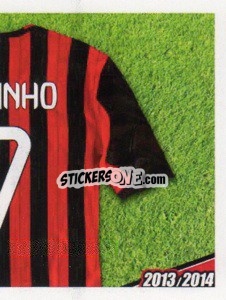 Sticker Robinho maglia 7 - A.C. Milan 2013-2014
 n. 366 - Erredi Galata Edizioni