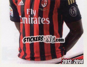 Sticker Sulley Ali Muntari - A.C. Milan 2013-2014
 n. 272 - Erredi Galata Edizioni