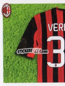Sticker Vergara Maglia 33 - A.C. Milan 2013-2014
 n. 185 - Erredi Galata Edizioni