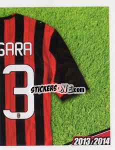 Sticker Vergara Maglia 33 - A.C. Milan 2013-2014
 n. 186 - Erredi Galata Edizioni