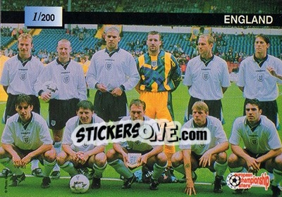 Sticker England - European Championship Stars 1996 n. 1 - Plascot