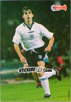 Sticker Gary Neville - European Championship Stars 1996 - Plascot