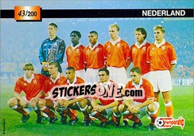 Sticker Nederland - European Championship Stars 1996 - Plascot