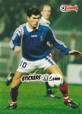 Cromo Zinedine Zidane - European Championship Stars 1996 - Plascot