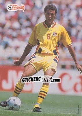 Sticker Gheorghe Popescu - European Championship Stars 1996 - Plascot