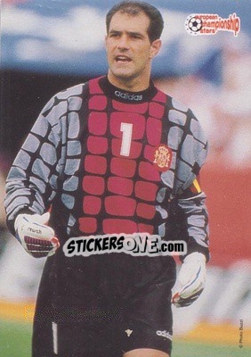 Sticker Andoni Zubizarreta - European Championship Stars 1996 - Plascot