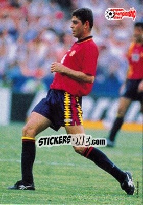Sticker Fernando Hierro - European Championship Stars 1996 - Plascot