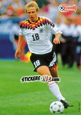 Sticker Jurgen Klinsmann - European Championship Stars 1996 n. 121 - Plascot