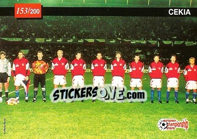 Sticker Cekia / Anfild`s stadium - European Championship Stars 1996 n. 153 - Plascot