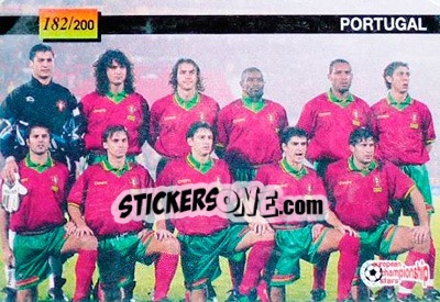 Sticker Portugal / City Ground`s stadium - European Championship Stars 1996 n. 182 - Plascot