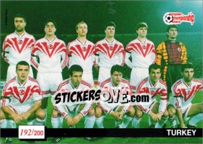 Sticker Turkey / Hillborough`s stadium - European Championship Stars 1996 n. 192 - Plascot