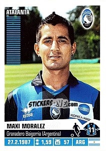 Sticker Maxi Moralez - Calciatori 2012-2013 n. 28 - Panini