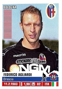 Sticker Federico Agliardi - Calciatori 2012-2013 n. 33 - Panini