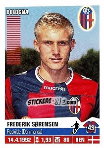 Sticker Frederik Sørensen - Calciatori 2012-2013 n. 44 - Panini