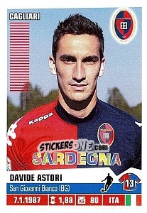 Sticker Davide Astori - Calciatori 2012-2013 - Panini