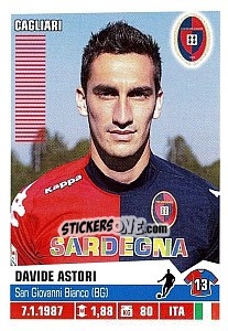 Figurina Davide Astori - Calciatori 2012-2013 n. 59 - Panini