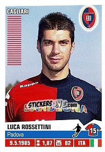 Sticker Luca Rossettini - Calciatori 2012-2013 n. 60 - Panini