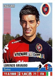 Cromo Lorenzo Ariaudo - Calciatori 2012-2013 - Panini