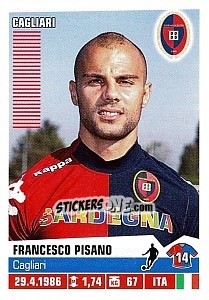 Sticker Francesco Pisano - Calciatori 2012-2013 n. 66 - Panini