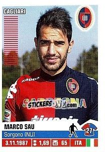 Sticker Marco Sau - Calciatori 2012-2013 n. 77 - Panini