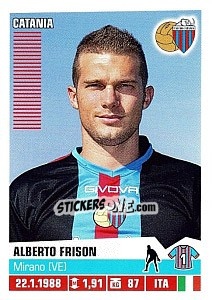 Sticker Alberto Frison - Calciatori 2012-2013 n. 82 - Panini