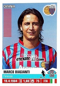 Cromo Marco Biagianti - Calciatori 2012-2013 - Panini