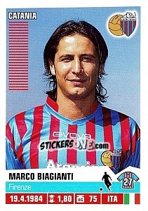 Sticker Marco Biagianti - Calciatori 2012-2013 n. 94 - Panini