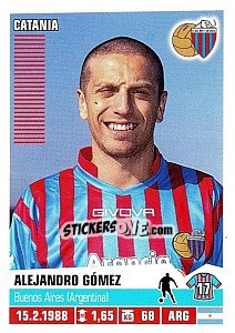 Sticker Alejandro Gómez - Calciatori 2012-2013 n. 100 - Panini