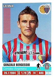 Sticker Gonzalo Bergessio - Calciatori 2012-2013 - Panini