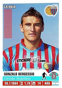Sticker Gonzalo Bergessio - Calciatori 2012-2013 n. 103 - Panini
