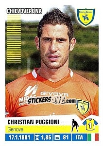 Sticker Christian Puggioni - Calciatori 2012-2013 - Panini