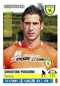 Cromo Christian Puggioni - Calciatori 2012-2013 n. 106 - Panini