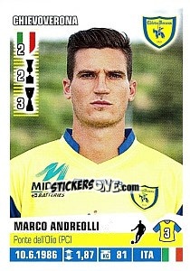 Sticker Marco Andreolli - Calciatori 2012-2013 n. 107 - Panini