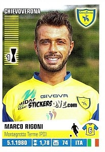 Sticker Marco Rigoni - Calciatori 2012-2013 n. 121 - Panini