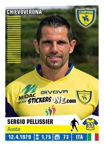 Sticker Sergio Pellissier - Calciatori 2012-2013 n. 125 - Panini