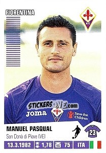 Cromo Manuel Pasqual - Calciatori 2012-2013 - Panini